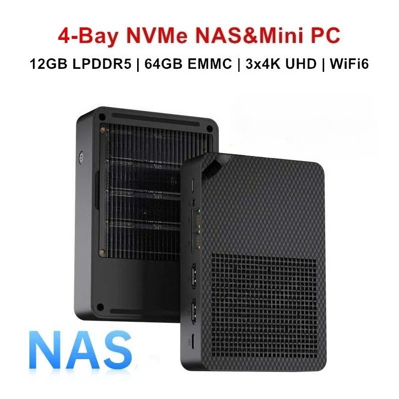 N150 4베이 NAS 미니 PC 4개 M.2 NVMe - Ddr5 64Gb 리뷰 및 가격