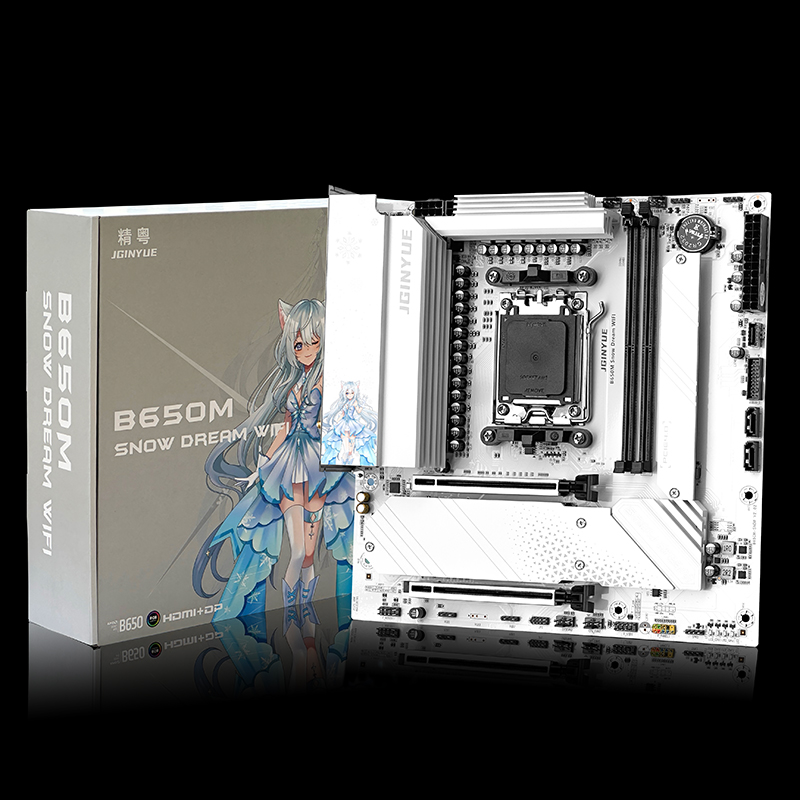 JGINYUE B650M 스노우 드림 WiFi 마더보드 - Ddr5 Rgb Ram 리뷰 및 가격